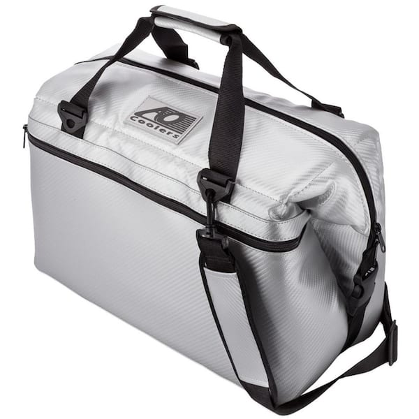 AO Coolers 30 qt. Soft Carbon Cooler with Shoulder Strap and Wide Outside Pocket
