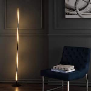 Pilar 63.75 in. Black LED Integrated Floor Lamp