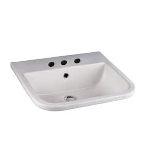 Series 600 Drop-In Bathroom Sink in White