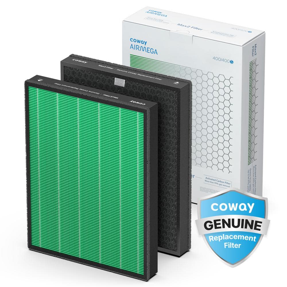 COWAY AIRMEGA 600 フィルター2枚交換ずみ Coway Airmega Max 2 Air Purifier Replacement Filter Set for 400