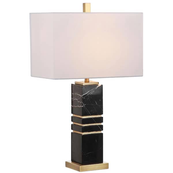 Safavieh Jaxton Marble 27 5 In Black, 3 Way Table Lamps Home Depot