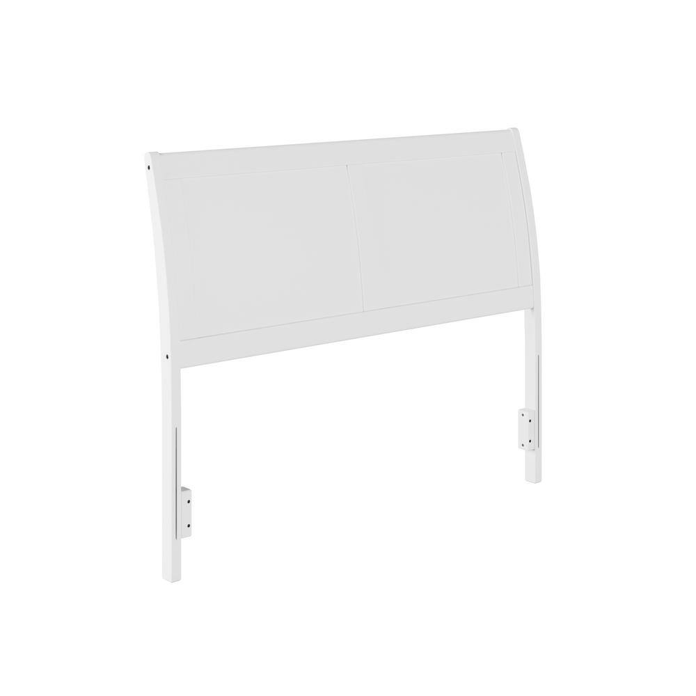 Portland White Full Wood Headboard with USB Charging Station