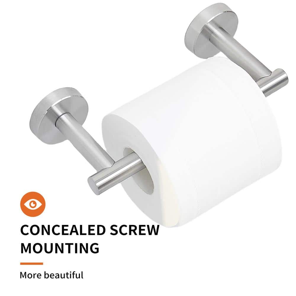 Brushed Nickel Wall Mounted Pivoting Toilet Paper Holder