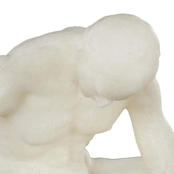【新品タグ付】liten sheer sculpture topsホワイト Litton Lane 10 in. x 10 in. White Polystone Sitting People