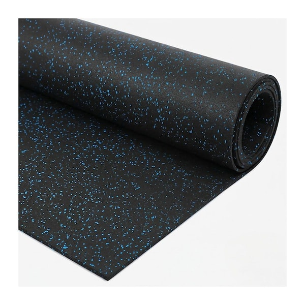 Tough Rubber Roll Blue 4 ft. x 10 ft. x 1/4 in. Rubber Gym Flooring