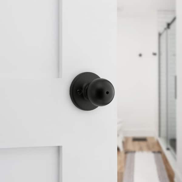Polo Matte Black Bed/Bath Privacy Door Knob