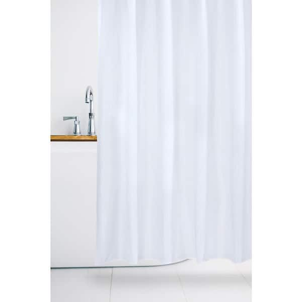 Moda At Home Polyester Fabric 'Delano' Shower Curtain (White