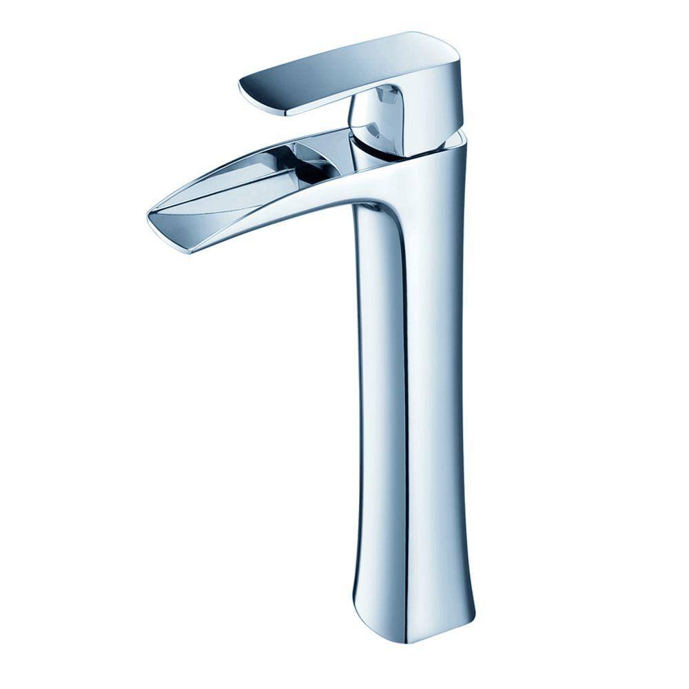 Fortore Chrome Single Hole Vessel Bathroom Faucet