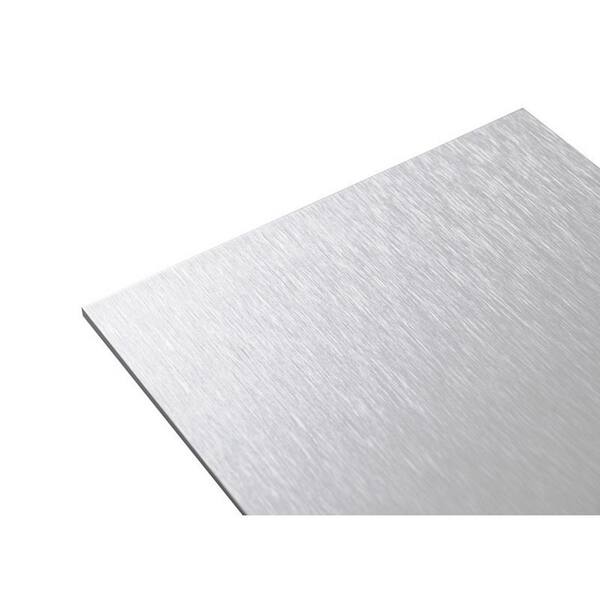 Falken Design In X In X In Thick Aluminum Composite Acm Brushed Silver Sheet Falken