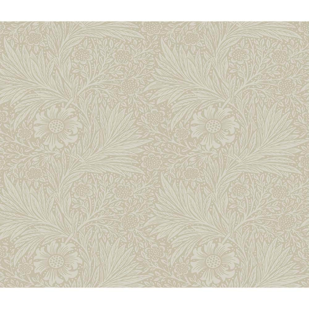 Neutral Marigold Garden Matte Vinyl Peel and Stick Wallpaper Roll