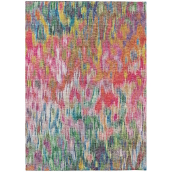 Addison Rugs Chantille Machine Washable Indoor/Outdoor Abstract ACN2129 Pink 5 ft. x 7 ft. 6 in. Area Rug