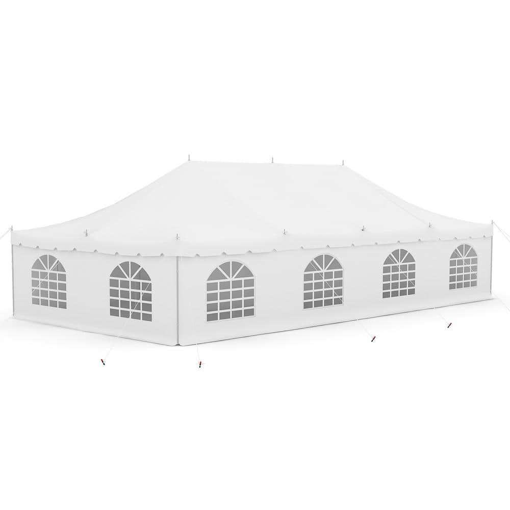 40 ft. x 20 ft. Patio Canopy, Outdoor Storage Fabric Canopy with Windows an