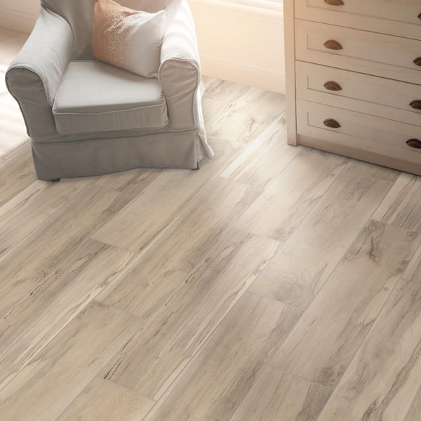 Hickory Wood Beige 8 in. x 36 in. Porcelain Floor and Wall Tile (27 cases / 419.58 sq. ft. / Pallet)