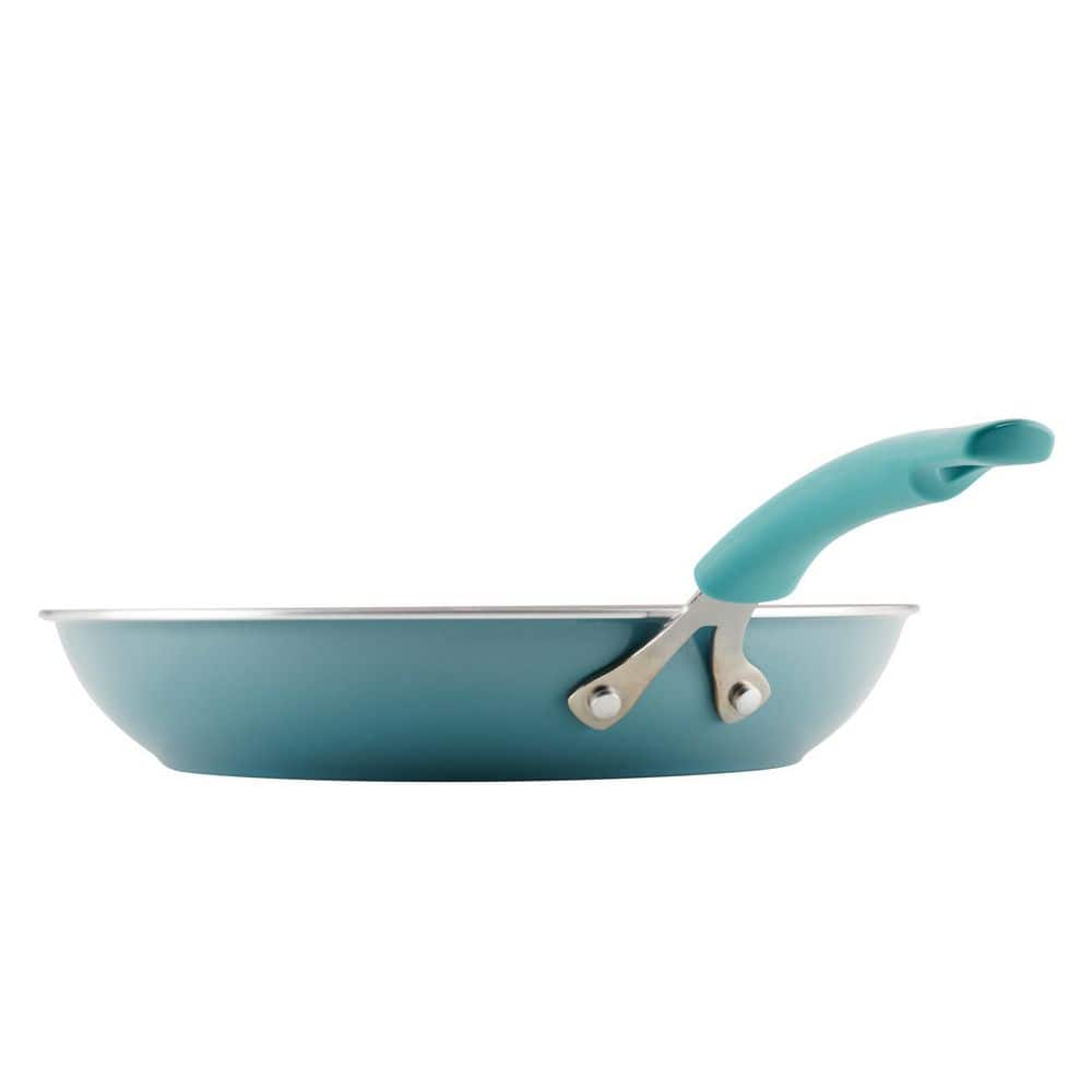 Agave Blue 12.5" Aluminum Nonstick Frying Pan with Ceramic Coating