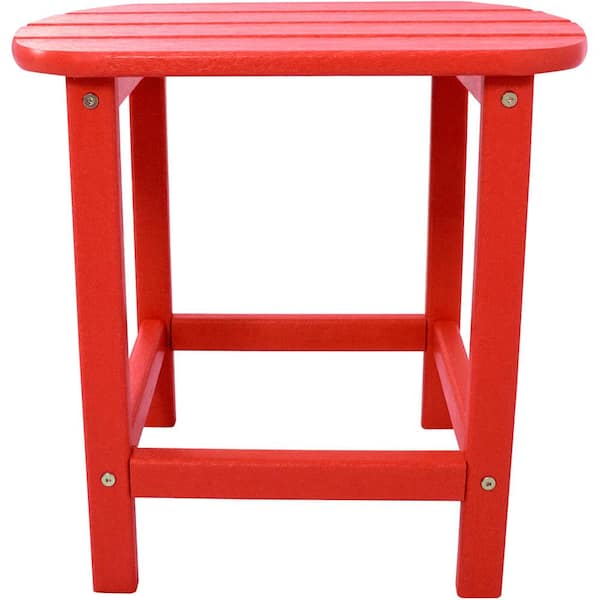 Hanover Sunset Red All-Weather Patio Side Table