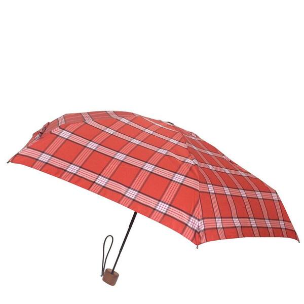 London Fog 42 in. Arc Canopy Mini Umbrella in Fashion Red