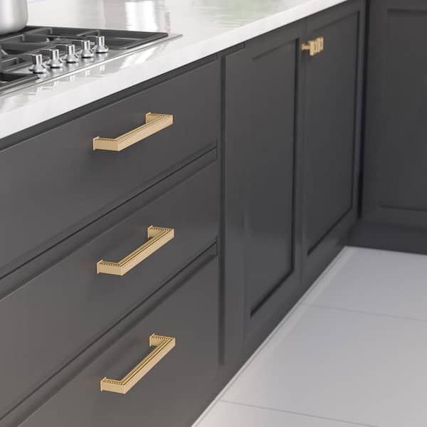 Torcello Collection 7-9/16 in. (192 mm) Classic Champagne Bronze Rectangular Cabinet Bar Pull