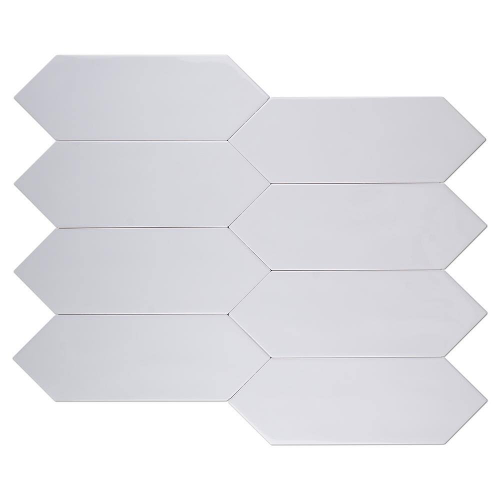 Taylor White 3.94 in. x 11.81 in. Polished Ceramic Picket Tile Sample price history on PriceWatchPro