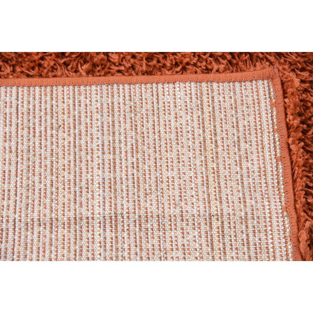 Kids' Playful Square Shag Rug in Vibrant Red-Orange