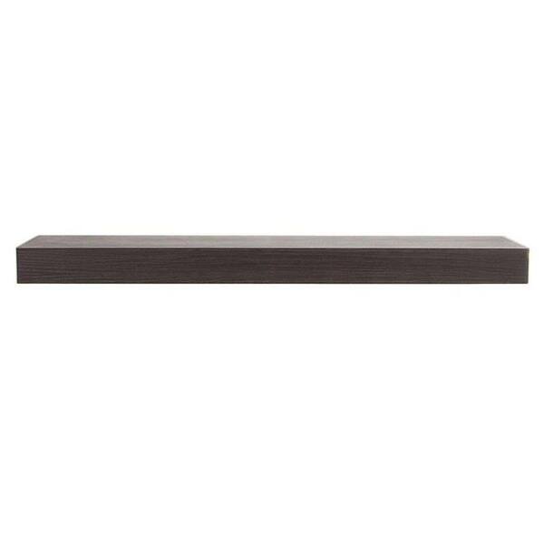 Generic unbranded 35.4 in. W x 10.2 in. D x 2.5 in. H Modern Gray MDF Floating Wall Shelf