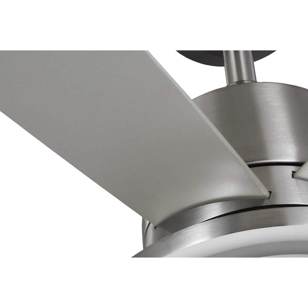 Tarsus 52-Inch Brushed Nickel Ceiling Fan with LED Light