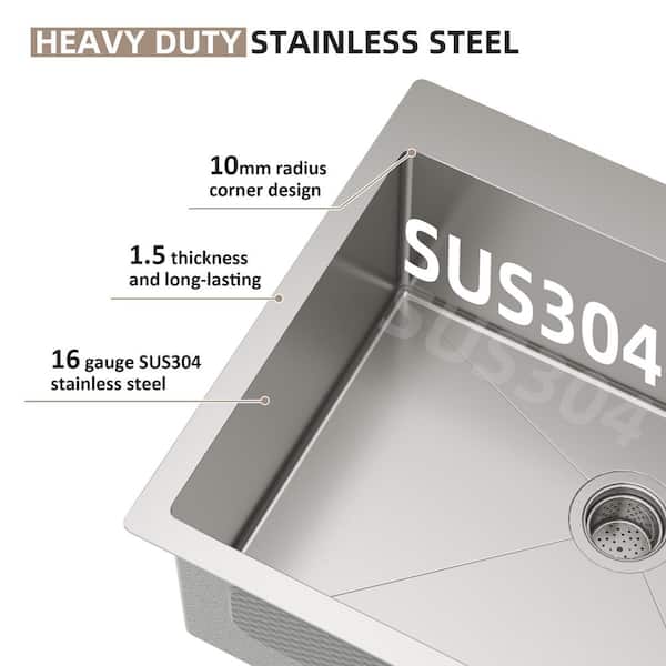 lamdeku Kindred Reginox Drop In Sink - RDLA3322-55-1N Stainless