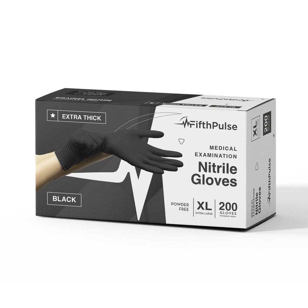 Extra Large Nitrile Exam Latex Free and Powder Free THICKER Gloves - (4 mil