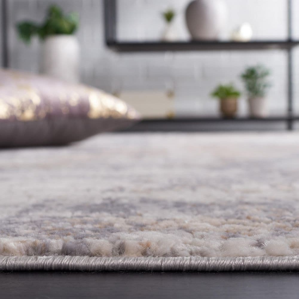 Eternal Gray and Beige Wool Blend 8' x 10' Area Rug