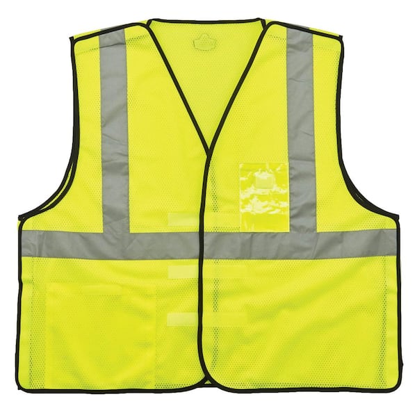 Ergodyne GLoWEAR 8216BA S/M Lime Hi-Vis Type R Class 2 Breakaway Mesh Vest with ID Holder