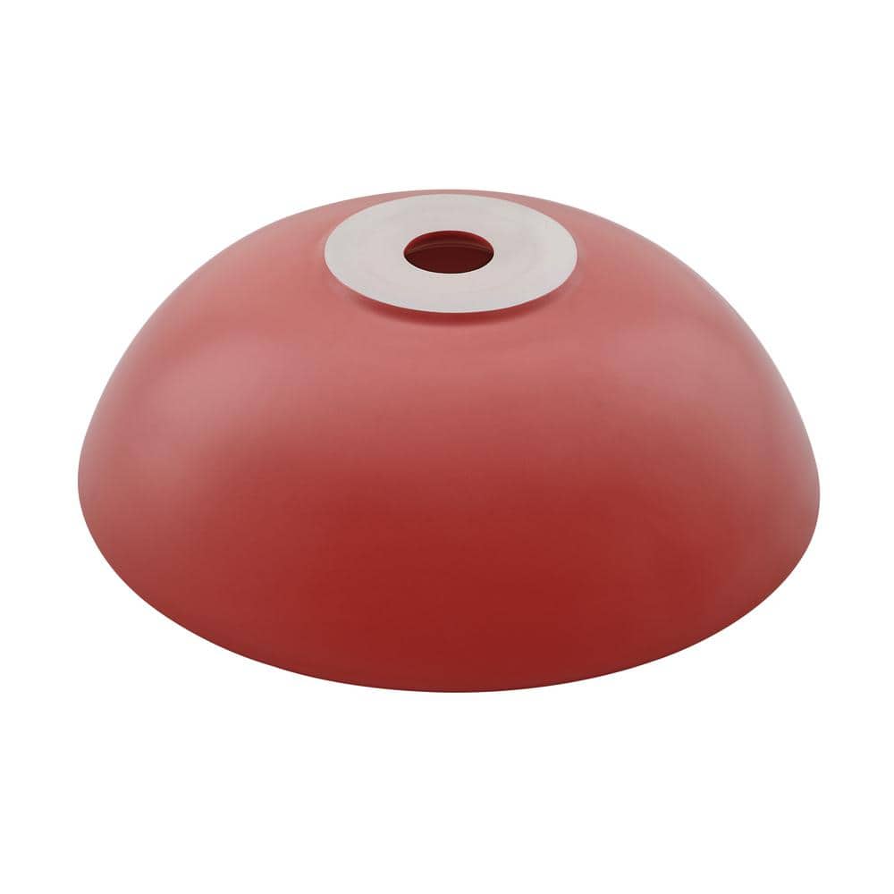 Matte Red Ceramic Above-Counter Vessel Sink, 15.3 in