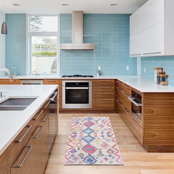 Rosedale Multicolor 2 ft. x 6 ft. Boho Tribal Kitchen Utility Contemporary Kitchen Runner Rug