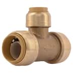 3/4 in. x 3/4 in. x 1/2 in. Push-to-Connect Brass Reducing Tee Fitting
