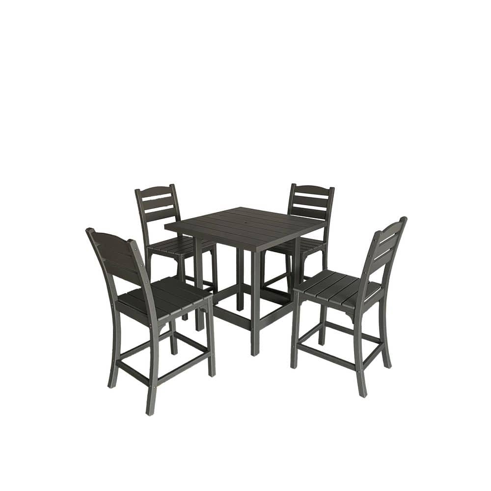 Seaside Bluff 5-Piece HDPE All-Weather Outdoor Counter Height Dining Set Gray (Box-2) price history on PriceWatchPro