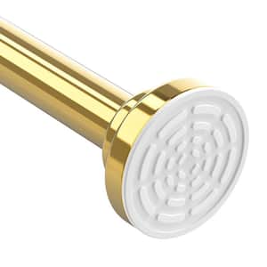 39 in. Stainless Steel Tension Mounted Adjustable Spring Bathroom Shower Curtain Rod in Gold