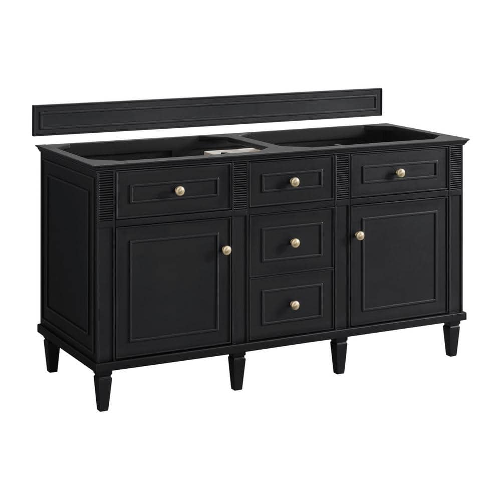 Lorelai 60" Black Onyx Double Freestanding Vanity Base