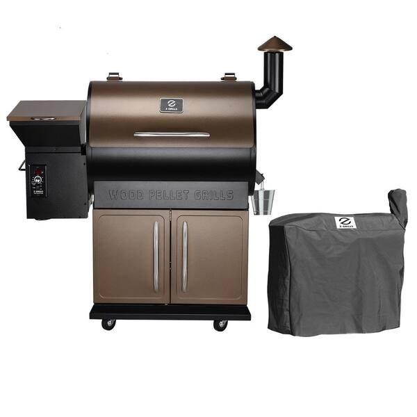 Z GRILLS 694 sq. in. Pellet Grill and Smoker in Other with Waterproof Cover Included