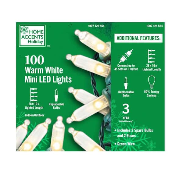 100 Count Warm White Mini LED Lights
