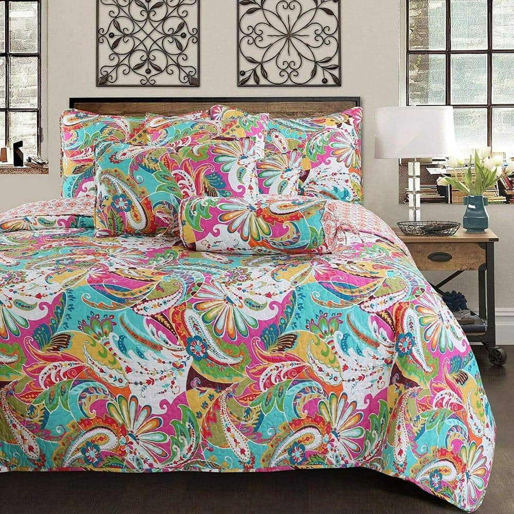 Bird's Eye Stripe Bed & Bedding Set