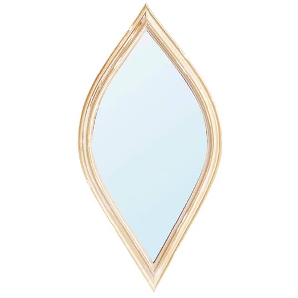 Anky Antique Gold 6.5 in. W x 13 in. H Decorative Wall Mirror Resin Framed Mirror