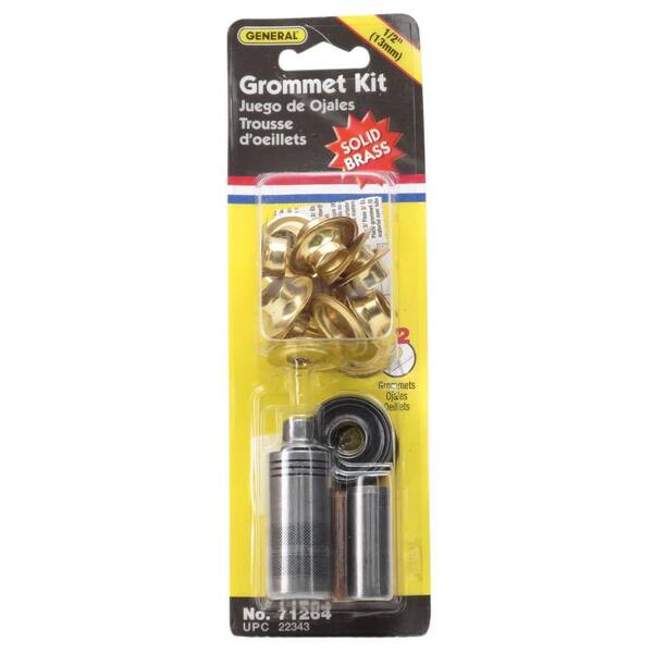General Tools 1/2 in. Solid-Brass Grommet Kit 71264 - The Home Depot