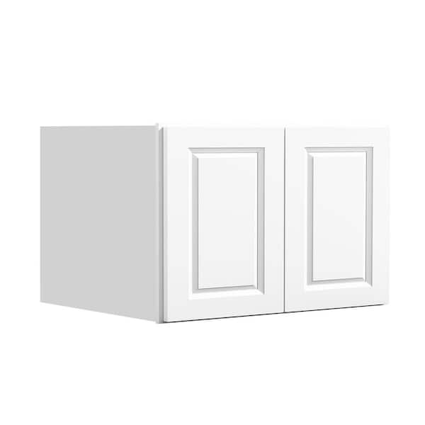 Hausvita 36 in. W x 24 in. D x 24 in. H in Traditional White Plywood Ready to Assemble Kitchen Wall Cabinets with 2 Doors
