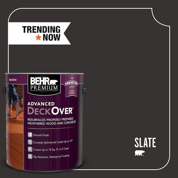 BEHR Premium Advanced DeckOver 1 gal. #SC-102 Slate Smooth Solid Color Exterior Wood and Concrete Coating