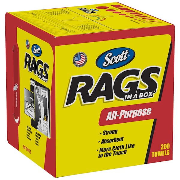 ~ Free Shipping 350 sheets Scott Shop Rags In a Box 