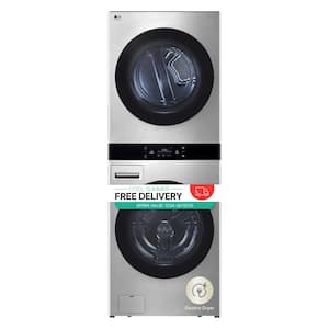 STUDIO WashTower Stacked SMART Laundry Center in Noble Steel 5.0 Cu.Ft. Front Load Washer & 7.4 Cu.Ft. Electric Dryer