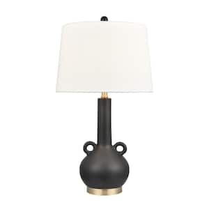 Stoneville 27 in. Matte Black Glazed Table Lamp
