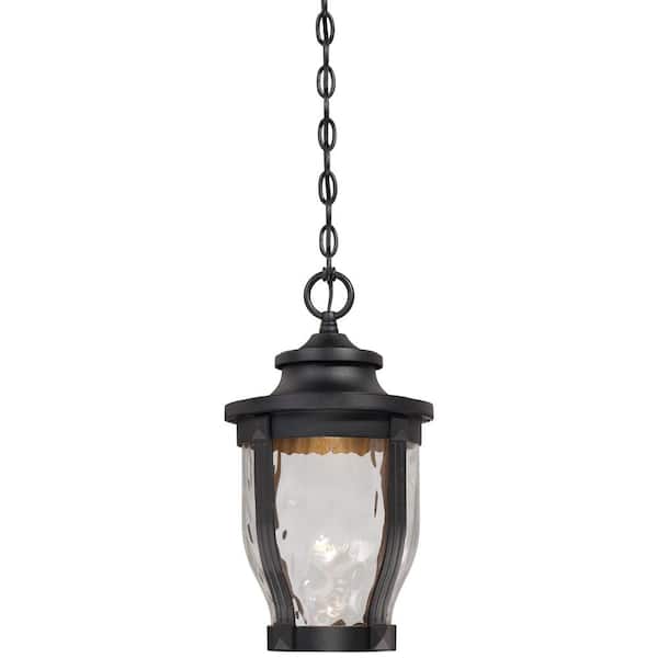 Minka Lavery Merrimack 1-Light Black Outdoor Integrated LED Hanging Lantern