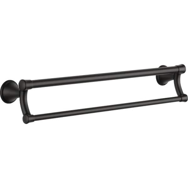 Delta Decor Assist Transitional 24 in. Towel Bar with Assist Bar in Matte Black