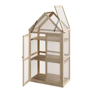 16 in. W x 28 in. D x 52 in. H Wood Cold Frame Greenhouse