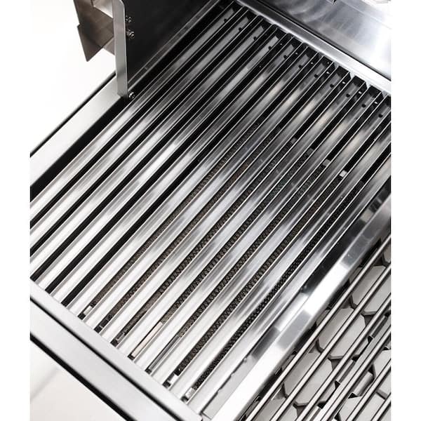 42 In 4 Burner Natural Gas Grill In Stainless With Sear Zone And Deluxe Cart Vbq42szg N 2 Kit The Home Depot