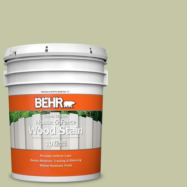 BEHR 5 gal. #410E-3 Rejuvenate Solid Color House and Fence Exterior Wood Stain